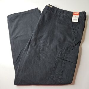 Wrangler Authentics Mens Twill Relaxed Fit Cargo Pant Size: 54x32
